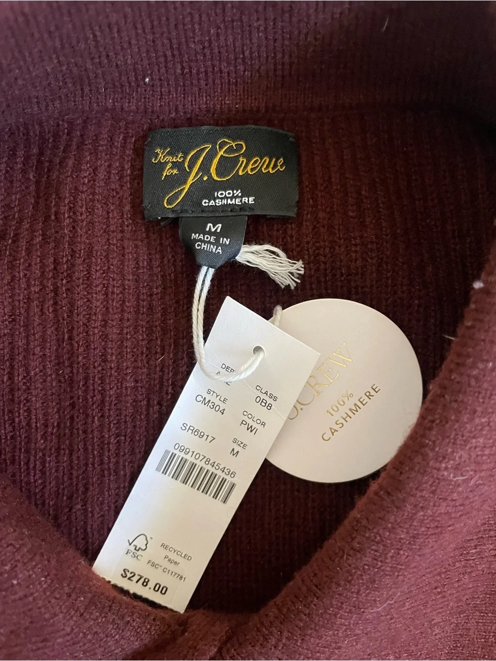 J. Crew crew cashmere